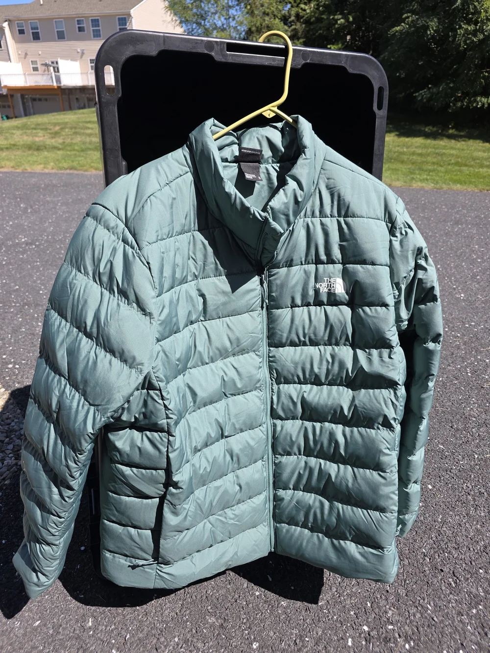 The North Face Men’s Puffer Jacket in Seafoam Green